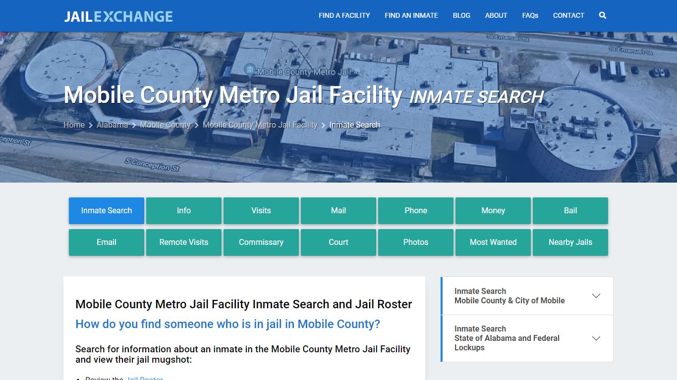 Inmate Search: Roster & Mugshots - Mobile County Metro Jail Facility, AL